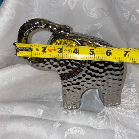 Elephant trunk up for good luck. Unique dimpled metal by Three Hands Corp. - Picture 6 of 9